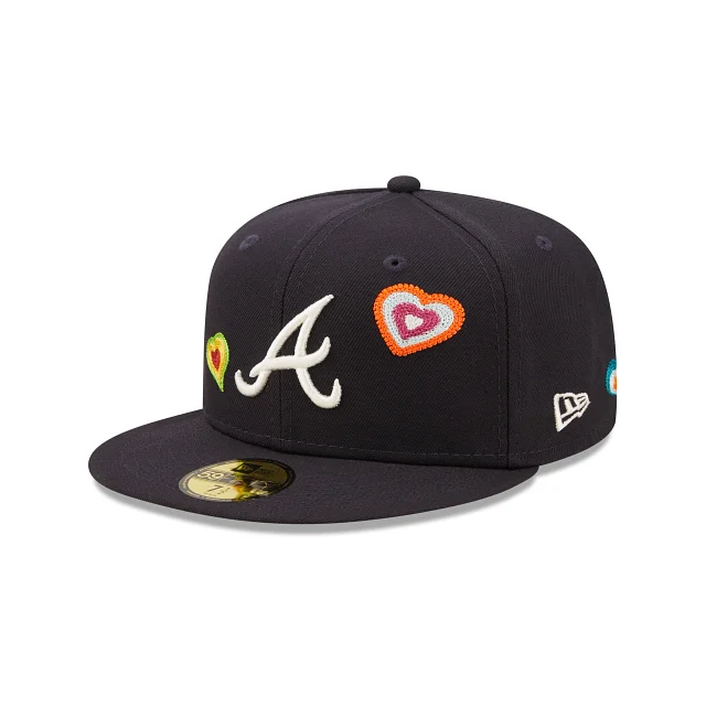 Atlanta Braves MLB Chain Stitch Heart 59FIFTY Cerrada