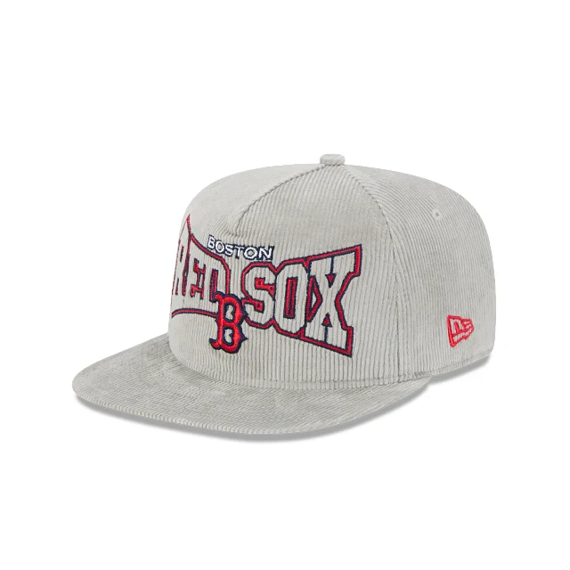 Boston Red Sox MLB Golfer Gray Corduroy Snapback