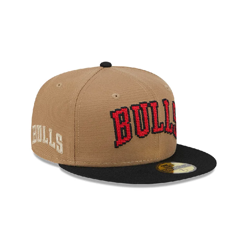 Chicago Bulls NBA Classic 8-Bit Wordmark 59FIFTY Cerrada