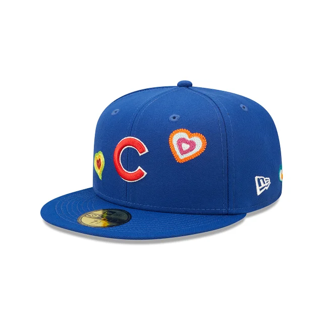 Chicago Cubs MLB Chain Stitch Heart 59FIFTY Cerrada