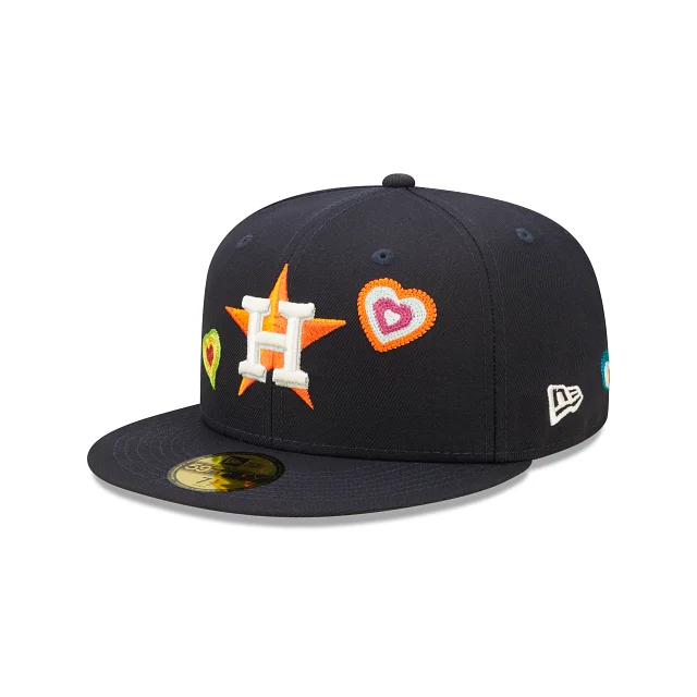 Houston Astros MLB Chain Stitch Heart 59FIFTY Cerrada