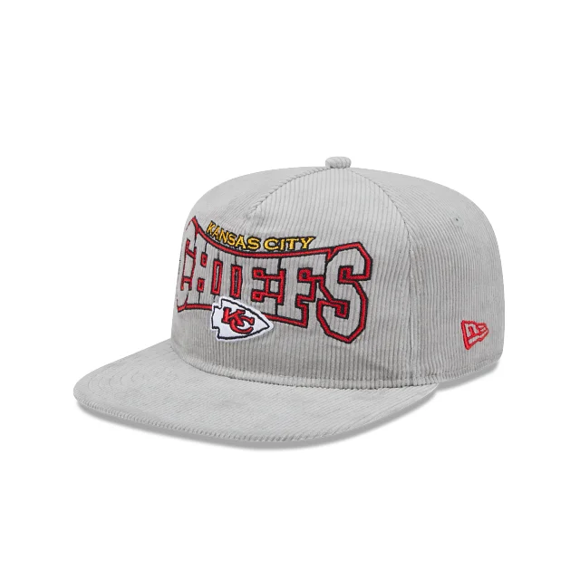 Kansas City Chiefs NFL Golfer Gray Corduroy Snapback