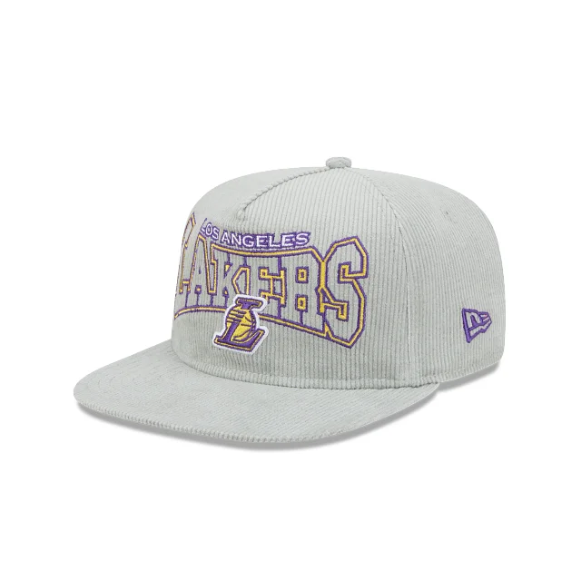 Los Angeles Lakers NBA Golfer Gray Corduroy Snapback