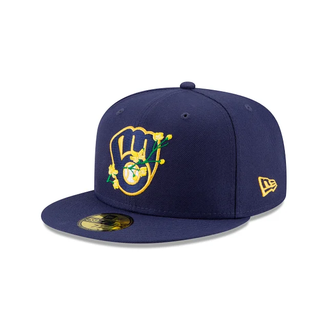 Milwaukee Brewers MLB Side Patch Bloom 59FIFTY Cerrada