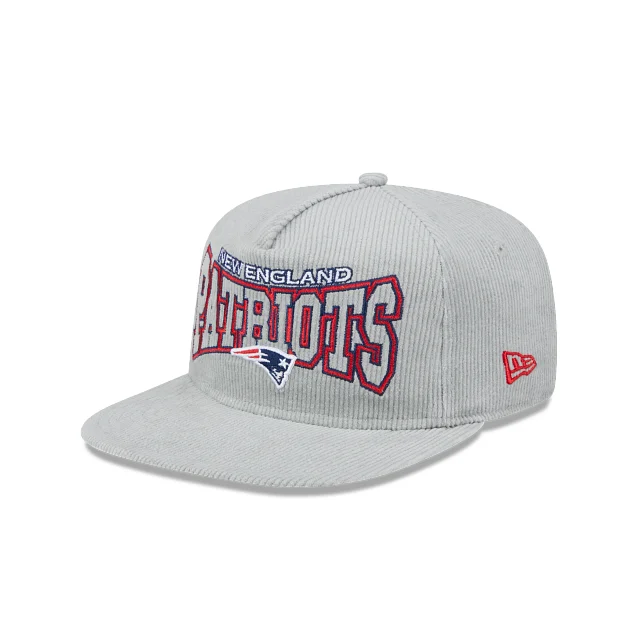 New England Patriots NFL Golfer Gray Corduroy Snapback