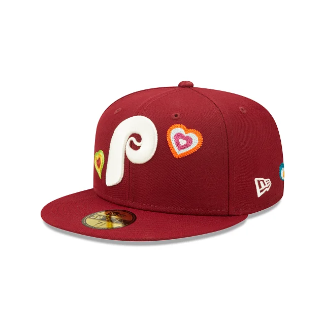 Philadelphia Phillies MLB Chain Stitch Heart 59FIFTY Cerrada