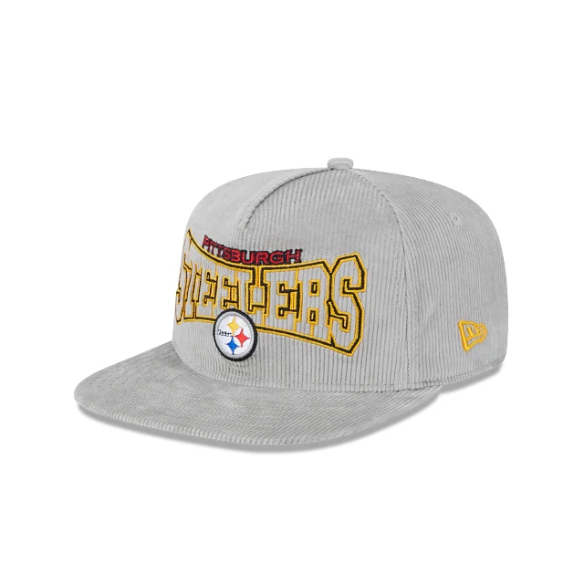 Pittsburgh Steelers NFL Golfer Gray Corduroy Snapback