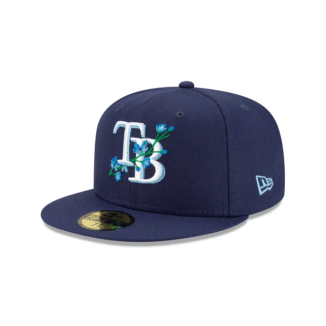 Tampa Bay Rays MLB Side Patch Bloom 59FIFTY Cerrada