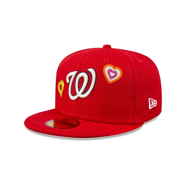 Washington Nationals MLB Chain Stitch Heart 59FIFTY Cerrada