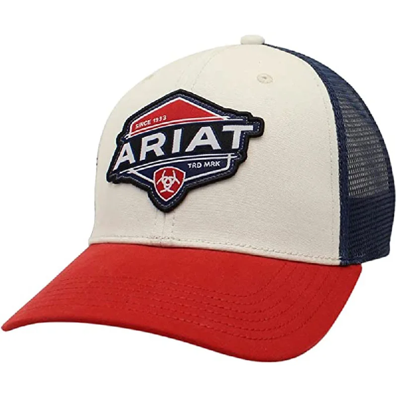 ARIAT Men's Red White and Blue Logo Snapback Hat