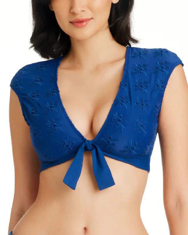 2024 Bleu by Rod Beattie Eyes Wide Open Crop Swim Top (More colors available) - Rbeo24199