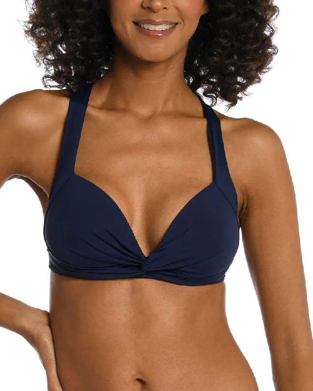 2024 La Blanca Island Goddess Keyhole Twist Front Banded Top (More colors available) - LB1IG75