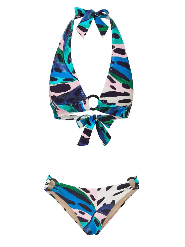 Erin Top + Ring Trim Bottom in Palm Island