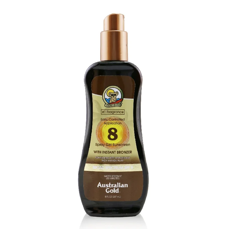 Australian Gold Spray Gel Sunscreen SPF 8 with Instant Bronzer  237ml/8oz