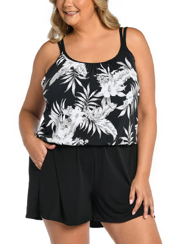 2024 Maxine of Hollywood Tropic Paradise Swim Romper - Mw4dh45