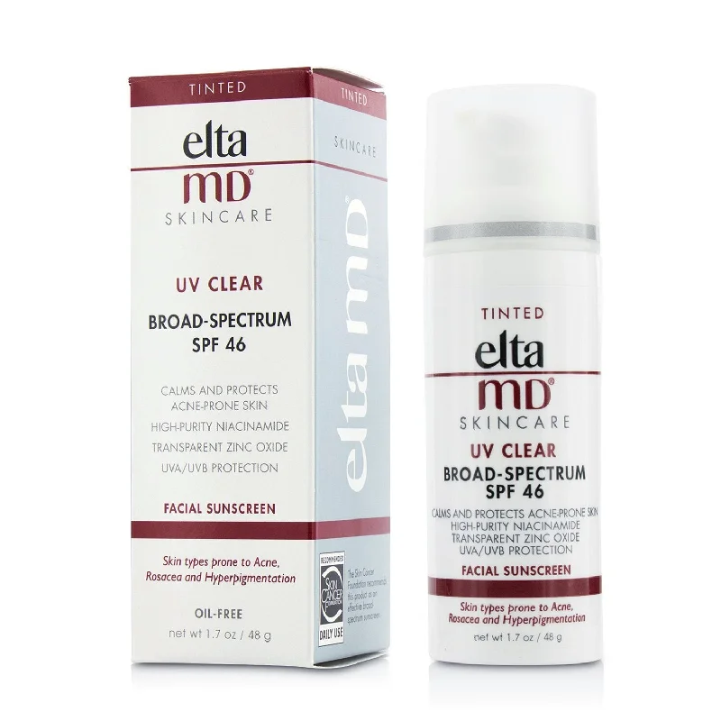 EltaMD UV Clear Facial Sunscreen SPF 46 - For Skin Types Prone To Acne, Rosacea & Hyperpigmentation - Tinted  48g/1.7oz