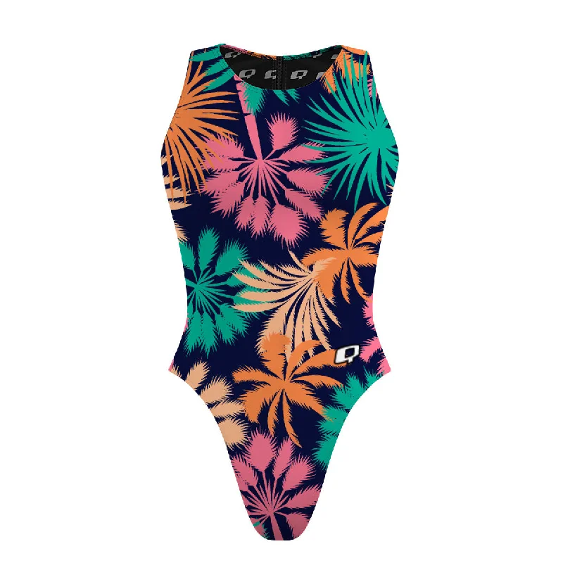 Blue Palms - Women Waterpolo Swimsuit Cheeky Cut