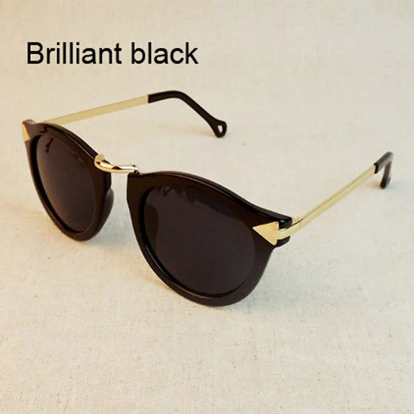 sleek gradient sunglasses-Brand Designer Vintage Trend Sunglasses For Women Men Round Retro Sun Glasses Sports Oculos De Sol