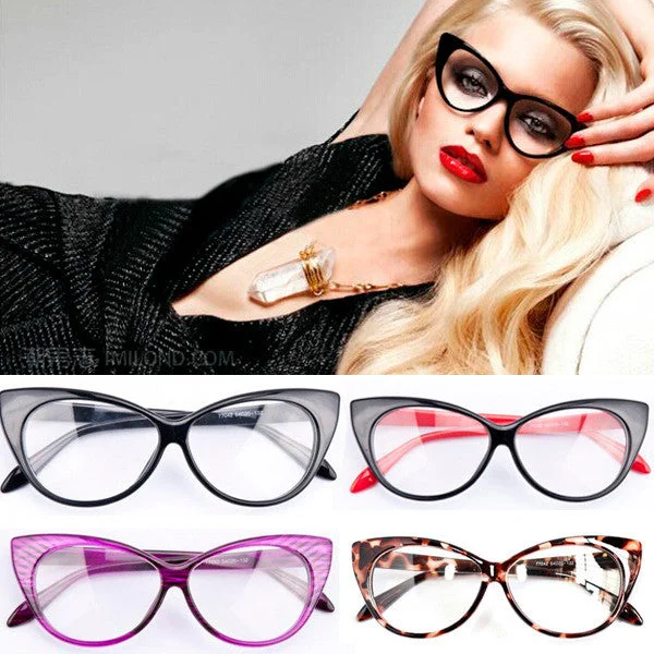 foldable square sunglasses-Cute Vintage Classical Eyeglasses Leopard Red Black Cat Eyes Eyeglasses Design Glasses