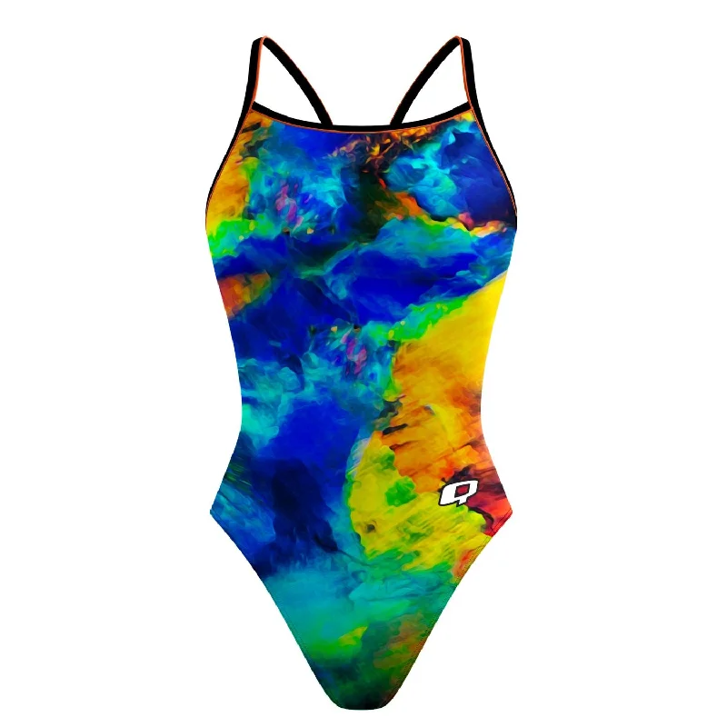 Fire Opal Skinny Strap Swimsuit