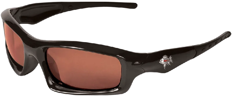 lightweight square frame sunglasses-FishGillz Floating Sunglasses - Riptide Amber Lens