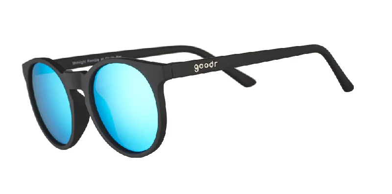 chic aviator sunglasses-Goodr Midnight Ramble at a Circle Bar