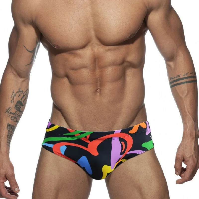 Graffiti Hearts Swim Briefs