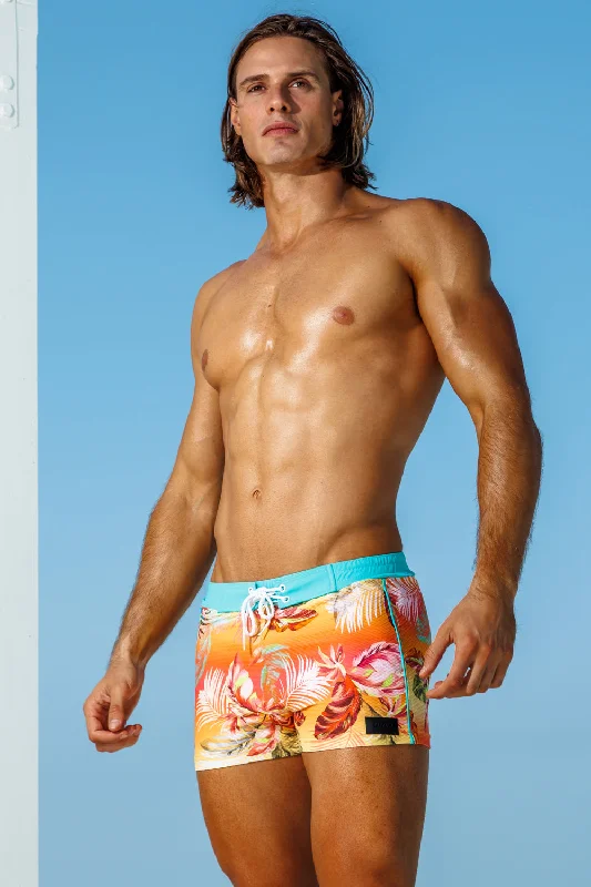 Hawaiian Sunrise Retro Lycra Swimmer