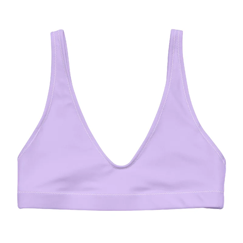 adjustable tropical swimwear-Lavender Halter Swimsuit Top