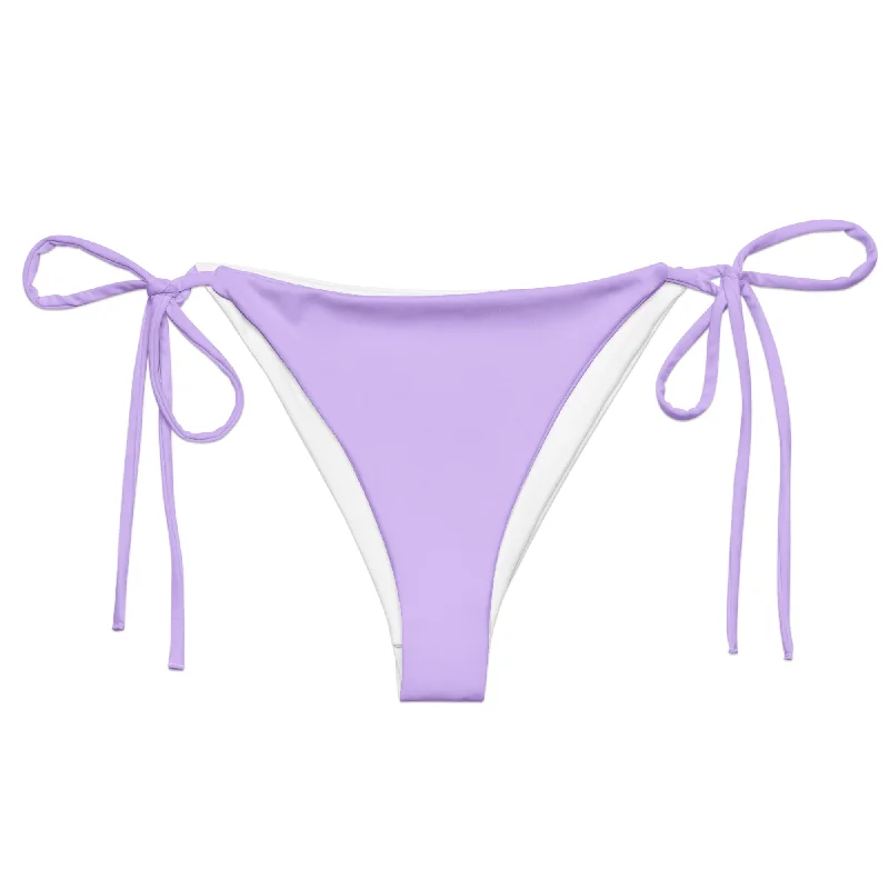 sleek green swimwear-Lavender String Bikini Swimsuit Bottoms