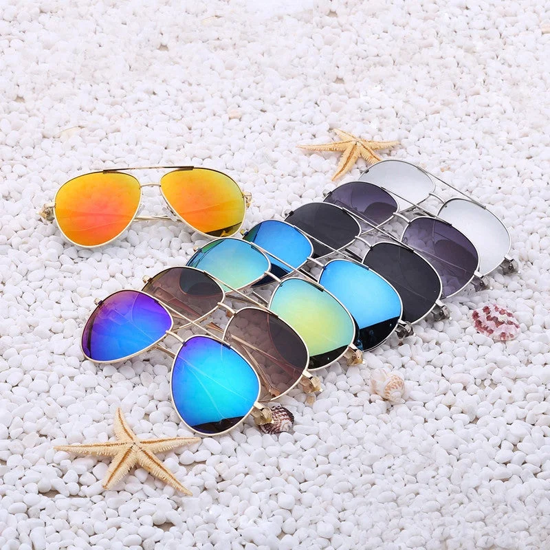 vintage black sunglasses-Luxury diamond metal Fox shape sunglasses women brand designer Aviation glasses Vintage mirror coating sun glasses