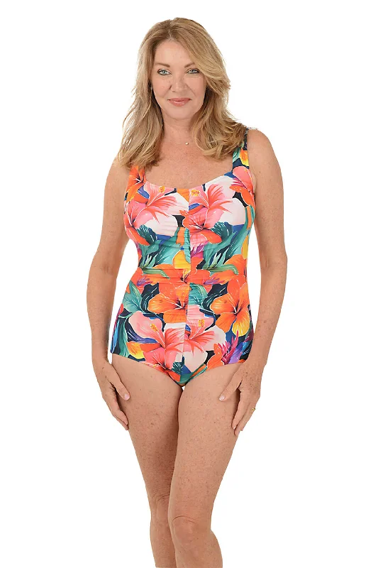 Hibiscus Honey Girl Leg Swimsuit