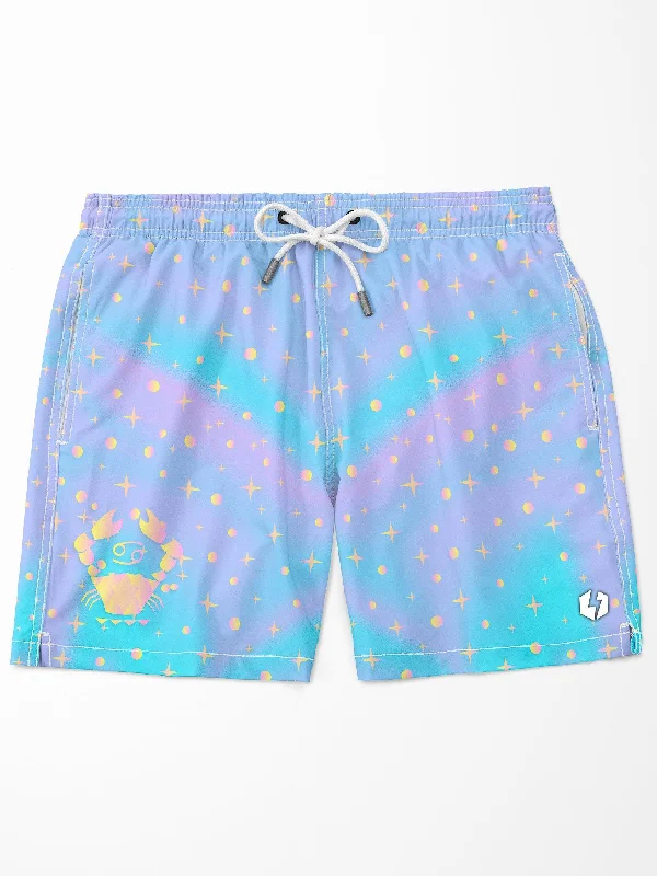 Neon Cosmic Cancer Swim Trunks