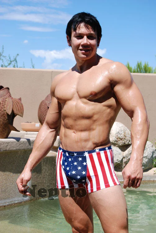 Neptio Stars & Stripes Square Cut Swimwear for Men