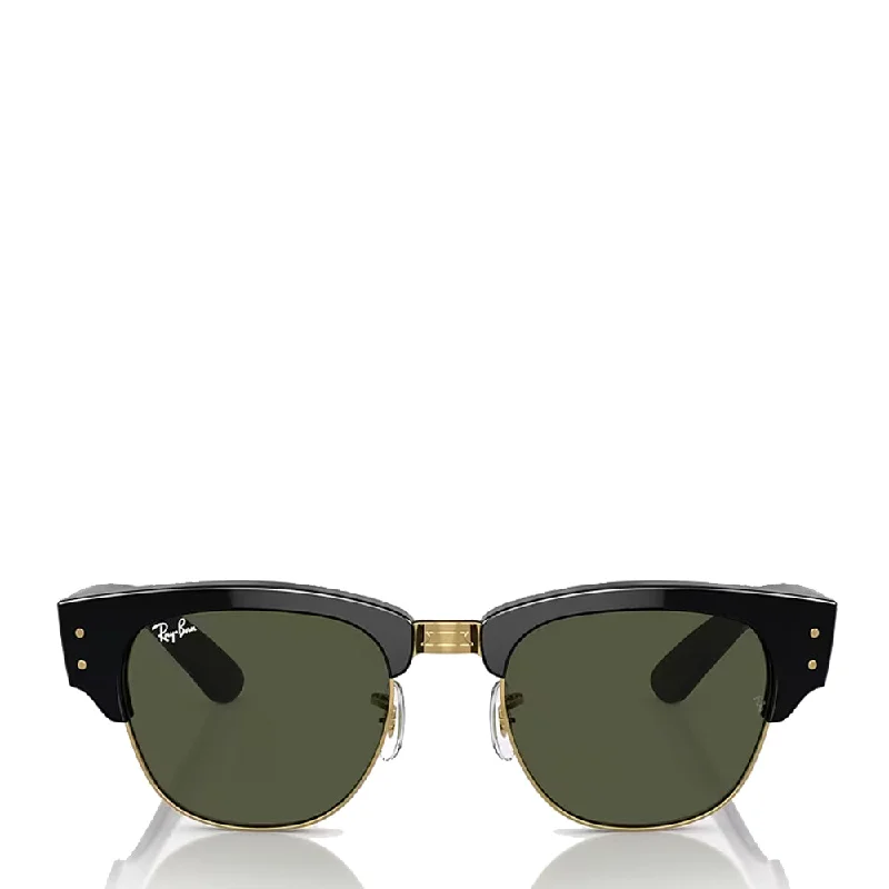 oversized wayfarer sunglasses-Ray-Ban 0RB0316S 901/31 53 Mega Clubmaster Black on Gold Sunglasses