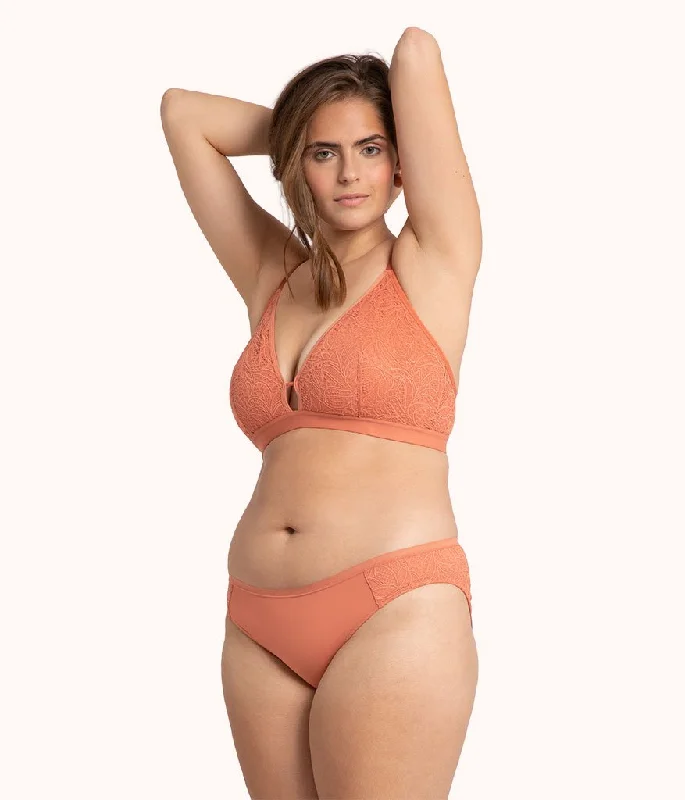 padded mesh bikini-The Palm Lace Bikini: Terracotta