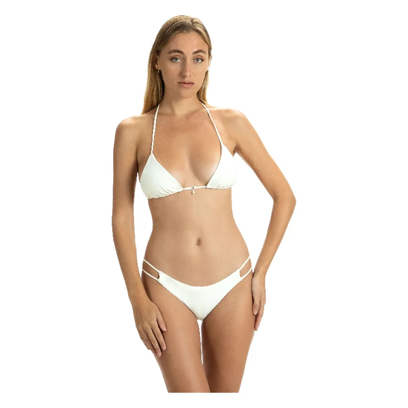 UV-protective floral swimwear-The Seashell Top - Ivory