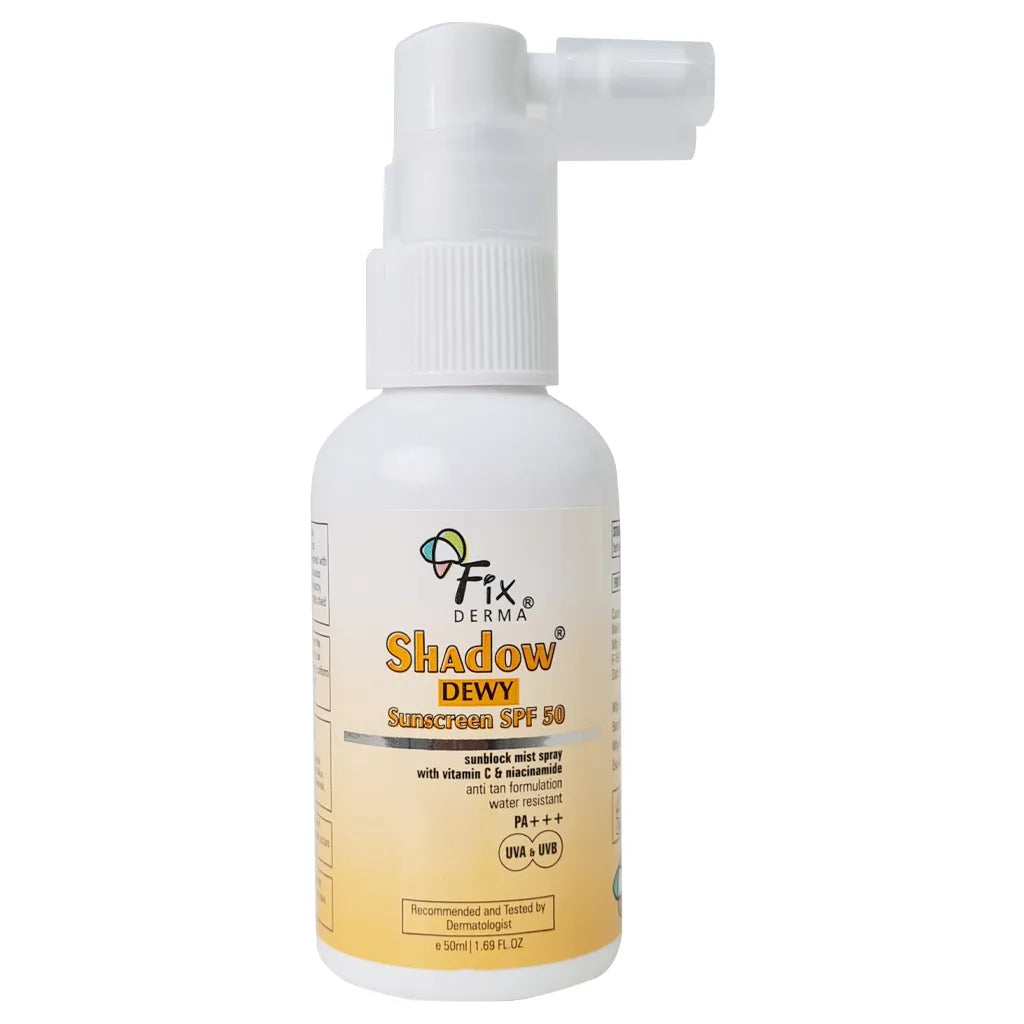 Shadow Dewy SPF 50 Sunscreen Spray for all skin types with Vitamin C & Niacinamide