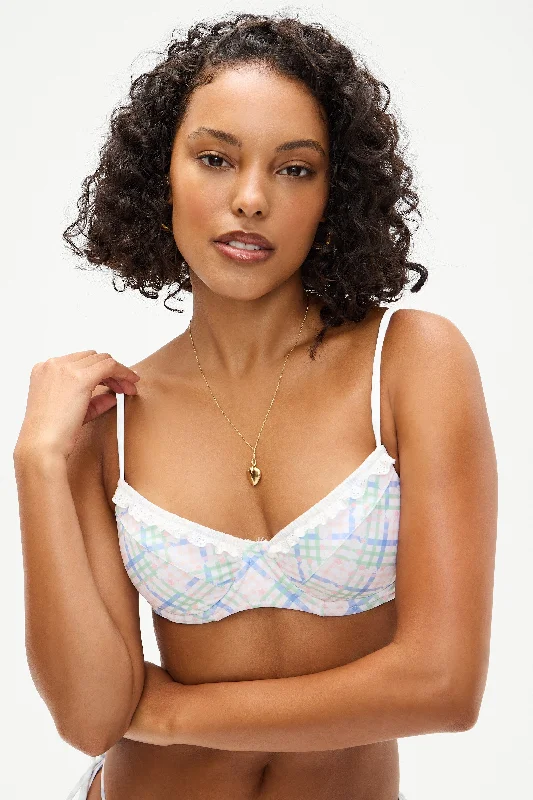 sheer floral swimwear-x DJERF AVENUE Matilda Underwire Bikini Top - Cottage Meadow